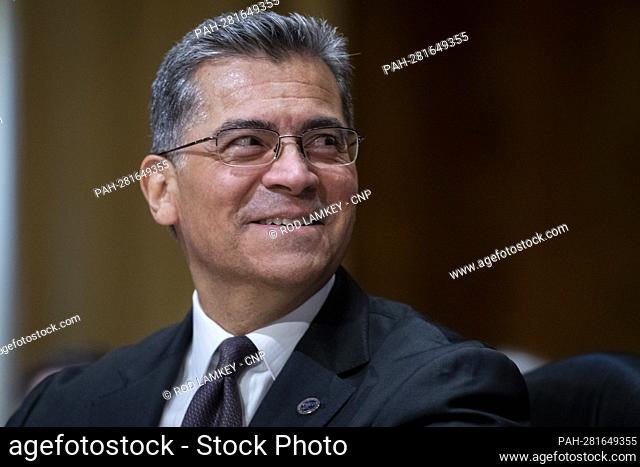 Xavier Becerra, Secretary, United States Department of Health and Human Services appears before a Senate Committee on Finance hearing to examine the President's...