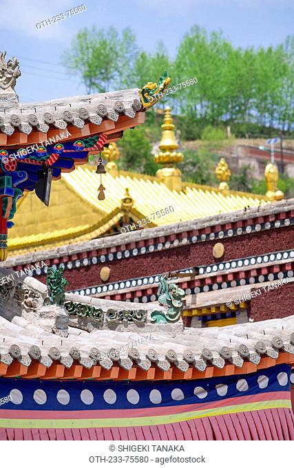 Kumbum Monastery(Ta'er temple, Gompa- temple of Tibetan Buddhism) Huangzhong county near Xining city, Qinghai Province, PRC