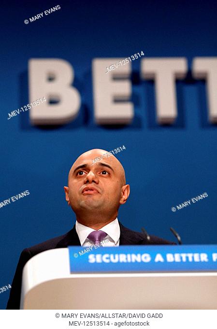 Sajid Javid MP Secretary Of State For Culture, Media And Sport Conservative Party Conference 2014 Icc, Birmingham, England 29 September 2014