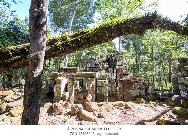 the Khmer Temples of Koh Ker east of the Town of Srayong west of the city Preah Vihear in Northwaest Cambodia. Cambodia, Sra Em, November, 2017