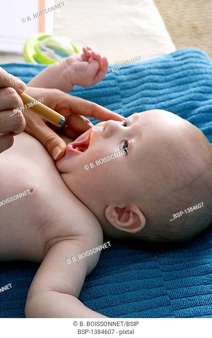 EAR NOSE &THROAT, INFANT Models. 3-month-old baby boy