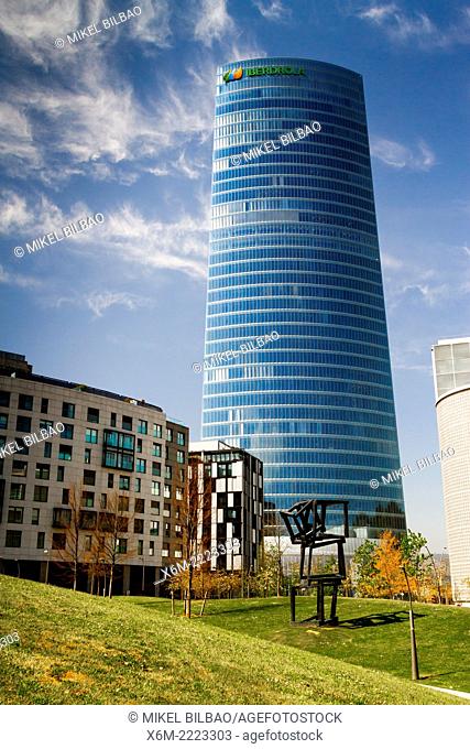 Iberdrola Tower. Bilbao, Biscay, Basque Country, Spain, Europe