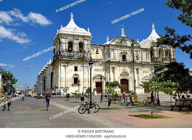 Nicaragua, Leon, the Basilica Cathedral of the Assumption of the Blessed Virgin Mary (Basilica Catedral de la Asuncion) listed as World heritage by UNESCO