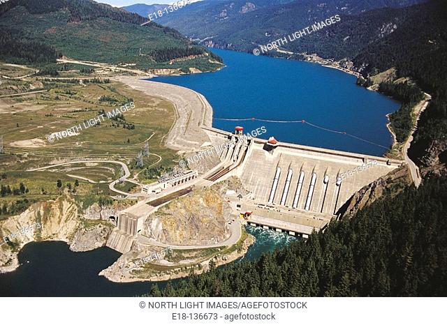 Revelstoke dam, Columbia River. British Columbia, Canada