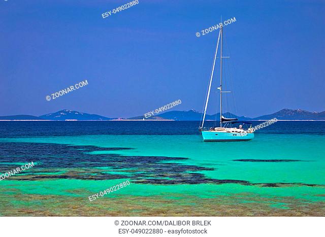 Pantera turquoise beach on Dugi Otok island archipelago sailing destination, Dalmatia region of Croatia