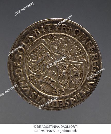 Tolar, silver grosso of Prince-Bishop Bernardo Clesio, 1520, Trento Mint, reverse, 30 mm. 16th century.  Padova, Musei Civici Eremitani, Palazzo Zuckermann