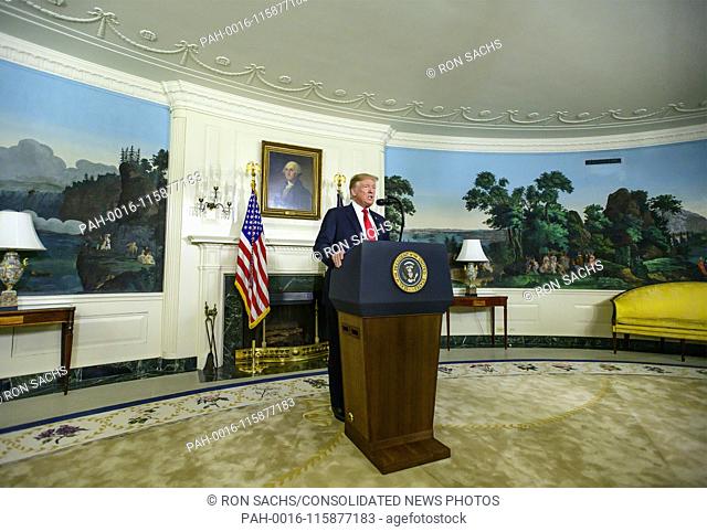 United States President Donald J. Trump makes remarks on the humanitarian crisis on the southern border of the US and on the partial shutdown of the federal...