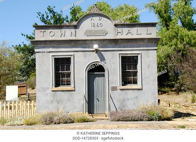 Australia, Central Victoria, Chewton, View of town hall