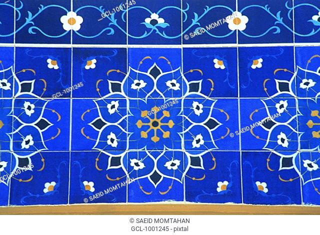 Colorful Iranian tile design