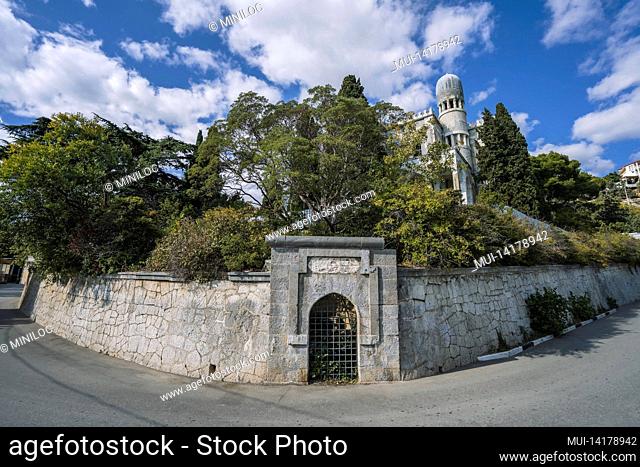 Entrance of the villa Mechta in the village of Simeiz, Crimea