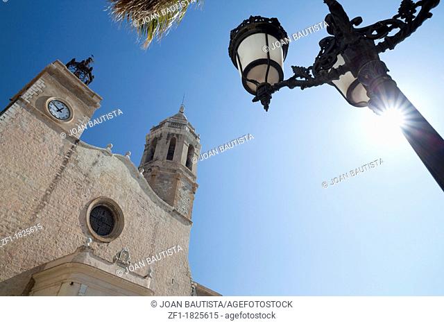sitges, catalonia, spain sant bartomeu i santa tecla church
