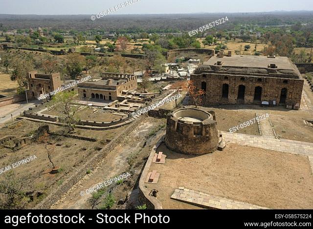 Camel stables and royal baths within the fortified enclosure of Orchha. , Madhya Pradesh, India