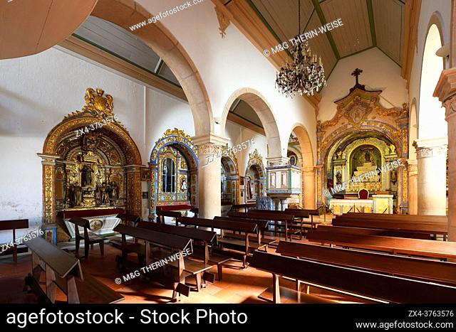 Our Lady of the Assumption Church, Central nave and main choir, Alte, Loule, Algarve, Portugal
