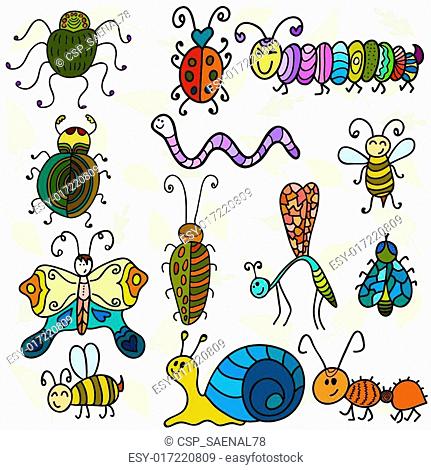 Cute centipede cartoon Stock Photos and Images | agefotostock