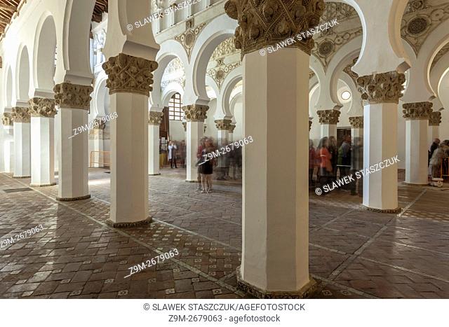 Santa Maria La Blanca synagogue-museum in Toledo, Castilla la Mancha, Spain