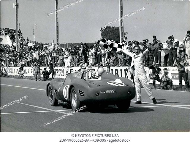Jun. 26, 1960 - Frere in the Ferrari 'Vainqueur' in 24 Hours of Le Mans (Credit Image: © Keystone Press Agency/Keystone USA via ZUMAPRESS.com)