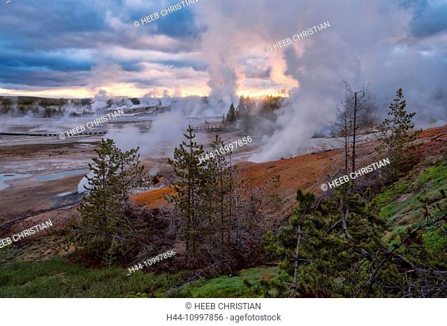 USA, Wyoming, Yellowstone, National Park, UNESCO, World Heritage, Norris Geyser, geyser, basin