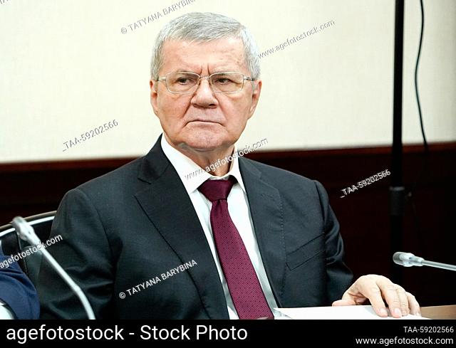RUSSIA, PYATIGORSK - MAY 19, 2023: Presidential Plenipotentiary Envoy to the North Caucasian Federal District Yuri Chaika at a meeting of Russia's Council for...