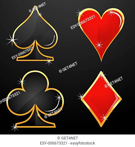 illustration of casino icons