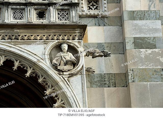 Europe, Italy, Lombardy, Monza. The cathedral of Monza, dedicated to Saint John the Baptist, was built between the fourteenth and seventeenth centuries