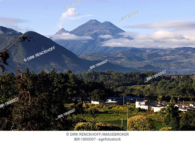 Fuego volcano in Guatemala, Central America