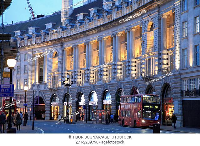 UK, England, London, Regent Street, shops, architecture,