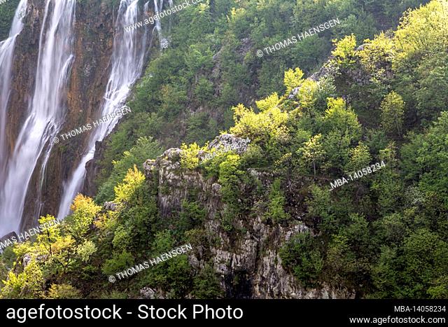 waterfalls in plitvice national park, croatia