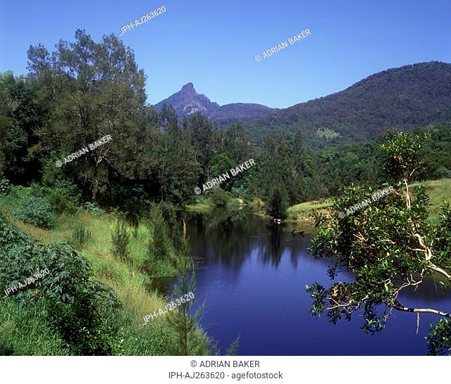 Beautiful scenery in Mount Warning National Park near the Queensland border