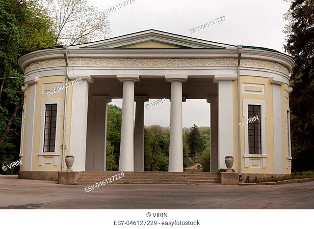 The large pavilion near the main lake in the park Sophia. Uman, Ukraine