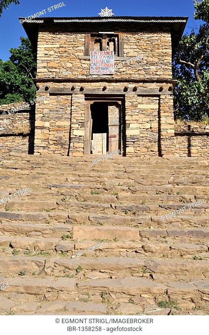 Entrance gate to Yeha church and temple, Tigray, Ethiopia, Africa