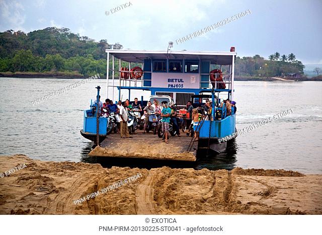 Ferry at Mandovi River, North Goa, Goa, India