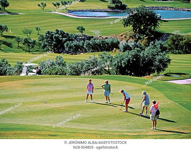 On the 'Los Olivos' Golf course at the MIjas Golf resort, on the Costa del Sol. Málaga province. Spain