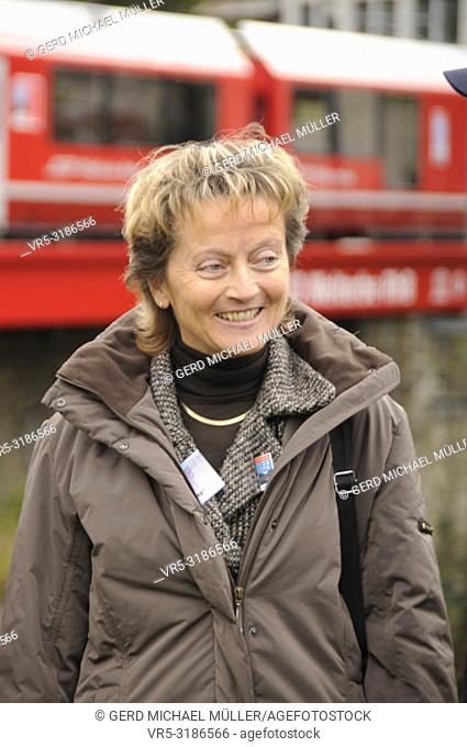 Former Swiss Chancellor and Minister of Justice Eveline Widmer-Schlumpf in St. Moritz