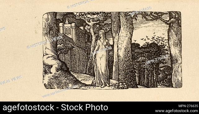 Author: Edward Calvert. The Lady and the Rooks - Edward Calvert English, 1799-1883. Woodcut on paper. 1819'1883. England