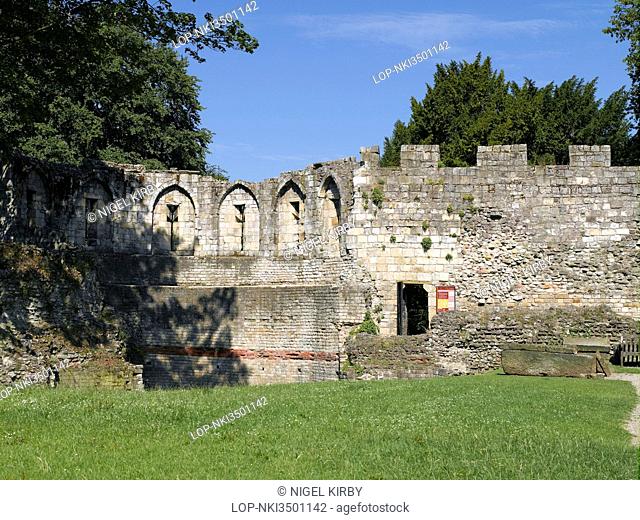 England, North Yorkshire, York. The Multangular Tower, a Roman tower in the west corner of the legionary fortress probably dating back to the third century