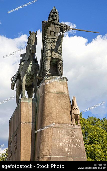 Monument to the city founder Vytautas Kasubas a the Arkikatedra Bazilika Cathedral, Vilnius, Lithuania, Vilnius, Lithuania, Europe