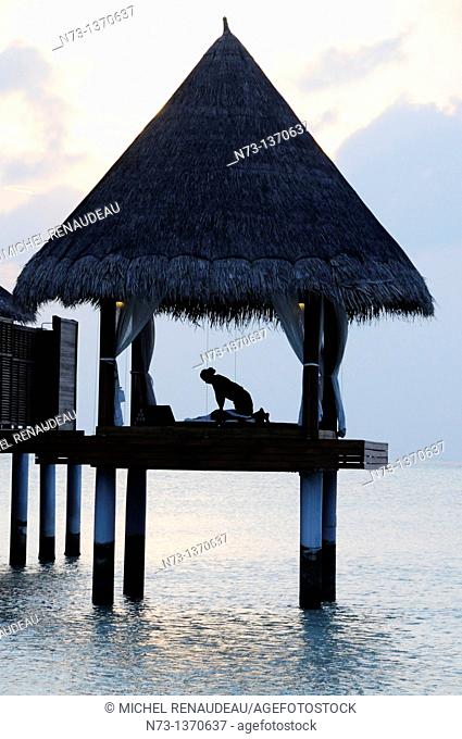 Indian Ocean, Maldives, South Male Atoll, Dhigufinolhu, Anantara Resort Dhigu