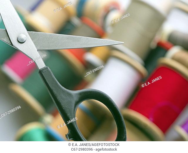 cotton reels and dress making materials