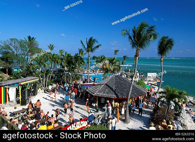 Beach party at Holiday Isle Resort, Key Islamorada, Florida Keys, Florida, USA, North America