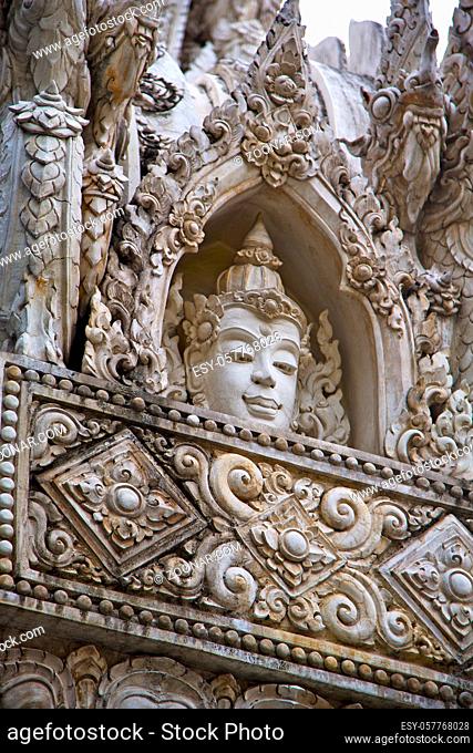 siddharta  in the temple bangkok asia  thailand abstract cross    step   wat palaces