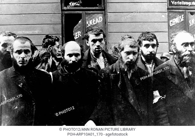Jewish Rabbis captured taken during the destruction of the Warsaw Ghetto, Poland, 1943