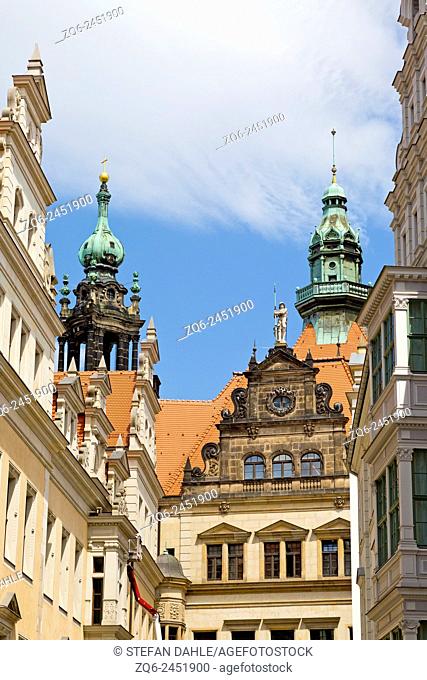 Baroque Architecture in the Old Town of Dresden, Saxony, Germany