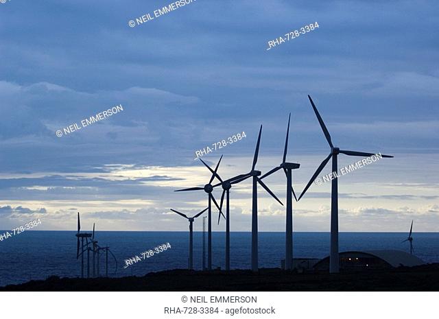 Wind turbines, Tenerife, Canary Islands, Spain, Atlantic, Europe