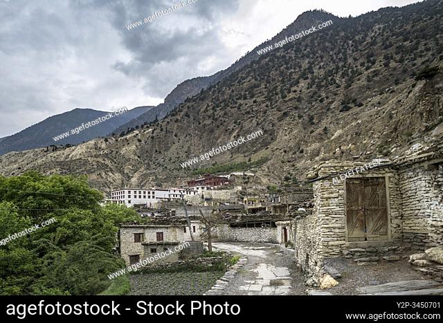 Small village Marpha in Mustang district, Nepal