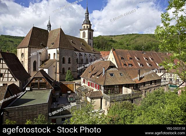 gr5, habitat and heritage of the municipality of Andlau, bas rhin, alsace, france