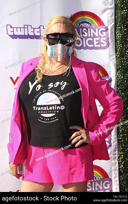 Bamby Salcedo arrives at OUTLOUD: Raising Voices at Los Angeles Memorial Coliseum on June 6th, 2021 in Los Angeles, California