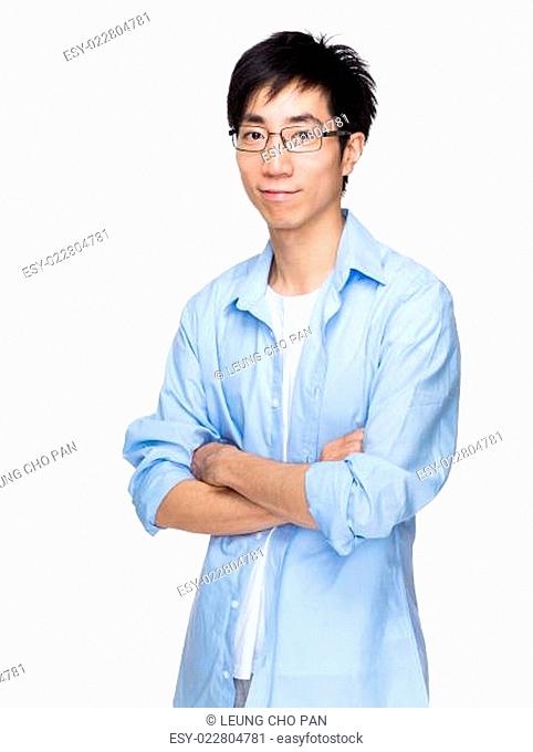 Asian man with smart causal wear