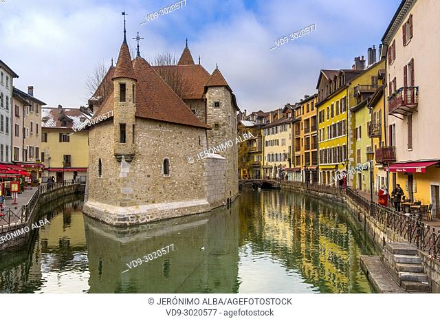 Palais de l'Isle, Canal de Thiou, Annecy old town. France, Haute-Savoie, Rhone-Alpes, Europe