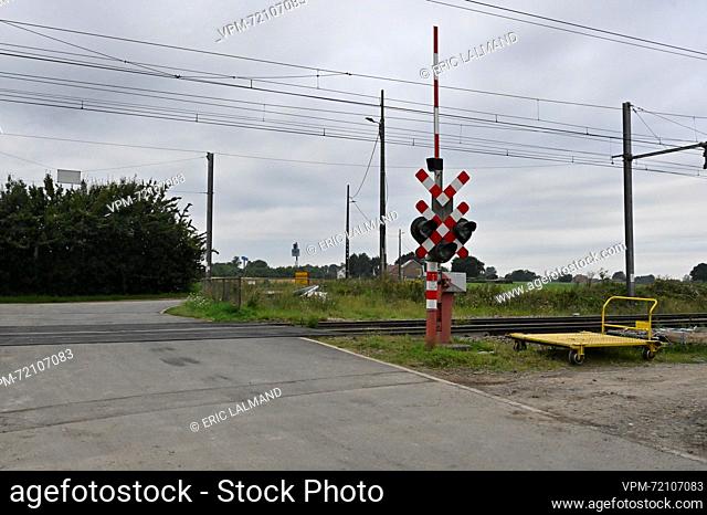 Illustration picture shows the scene of a train incdent in Neerwinden, on Wednesday 16 August 2023. The accident occurred Tuesday evening at around 11