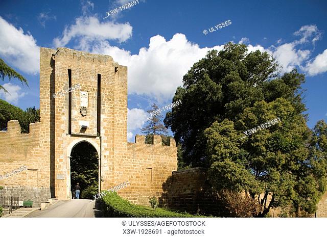 europe, italy, umbria, orvieto, albornoz fortress and rocca gate